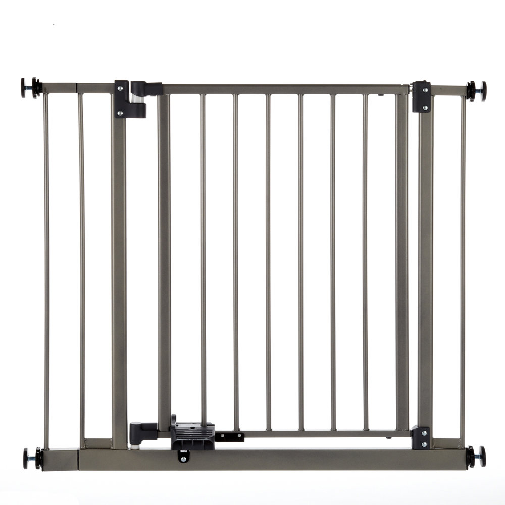 Slide-Step and Open Wall Mounted Steel Pet Gate
